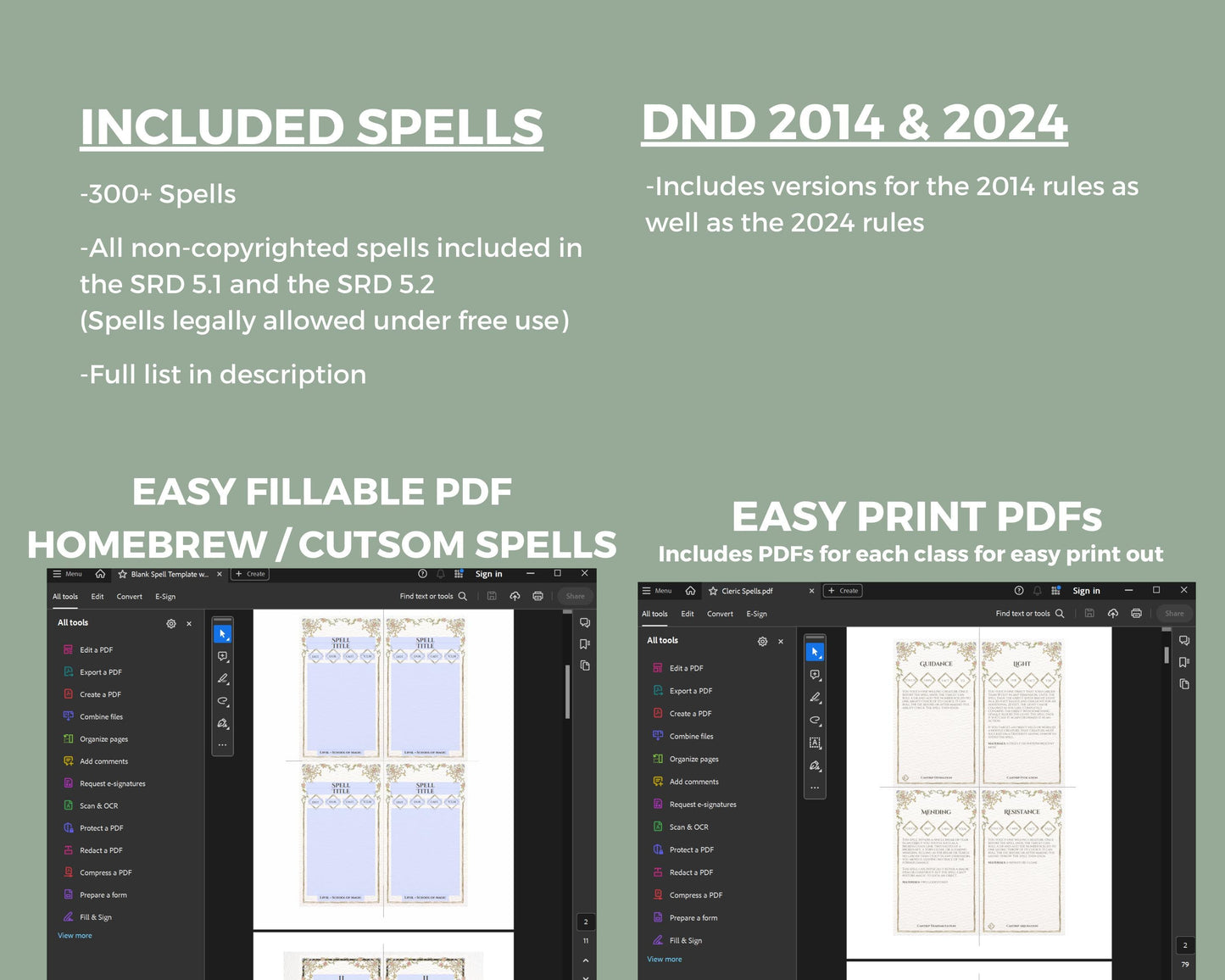 Printable DnD Floral Bundle