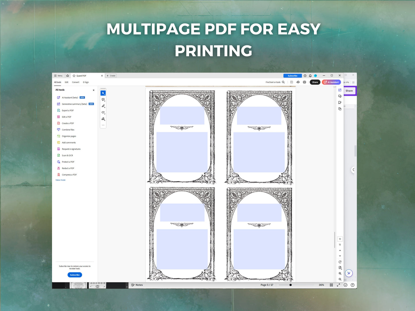DnD Printable Quest Cards