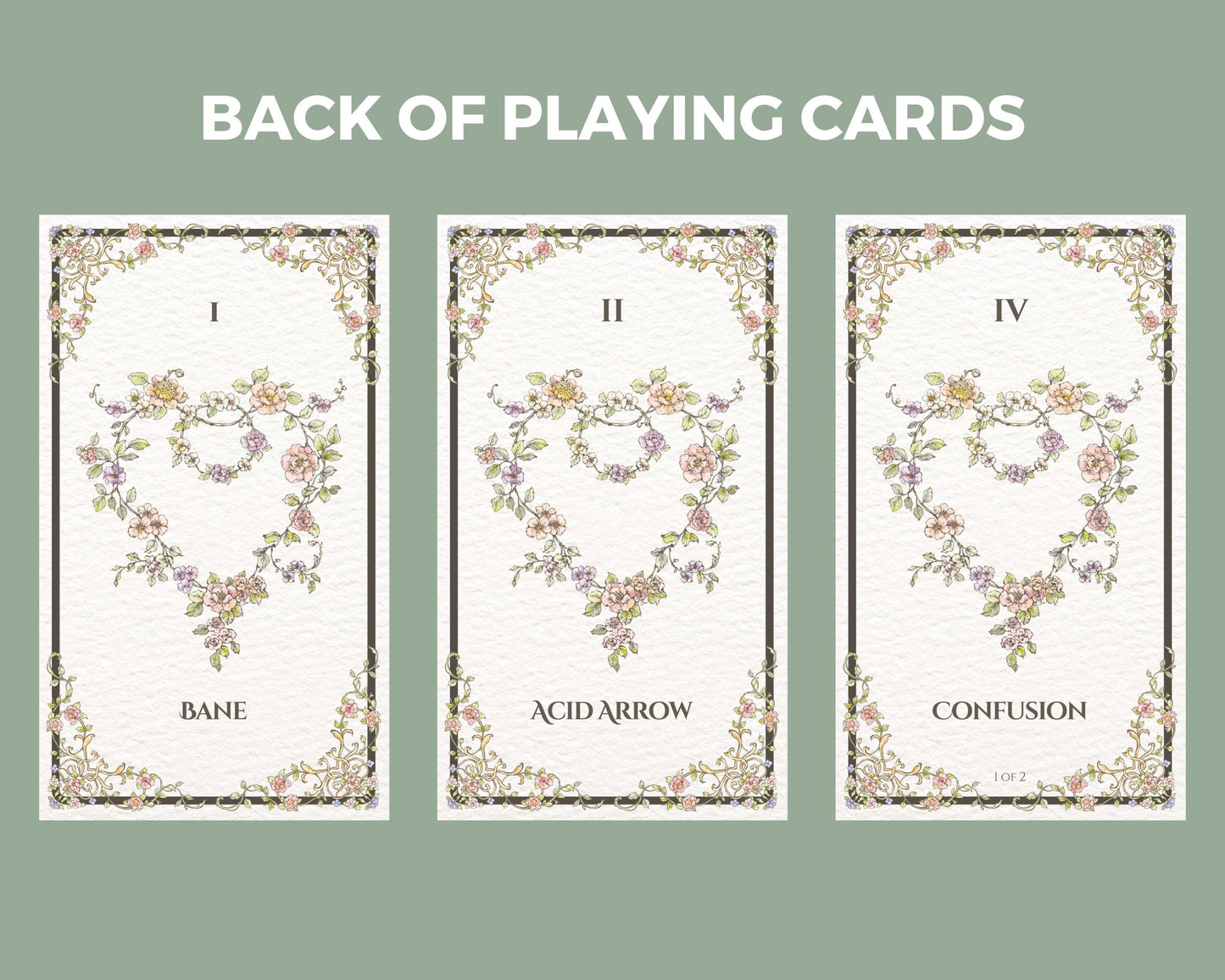 Floral DnD Spell Cards Bundle