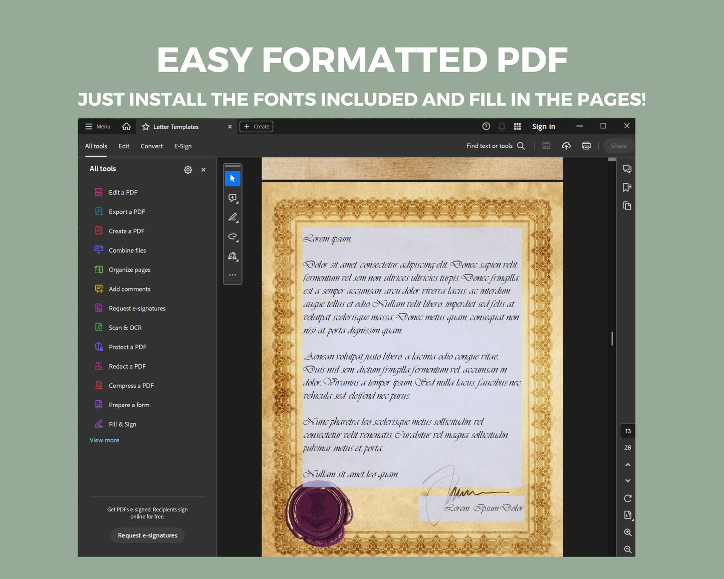 TTRPG Letter Handouts