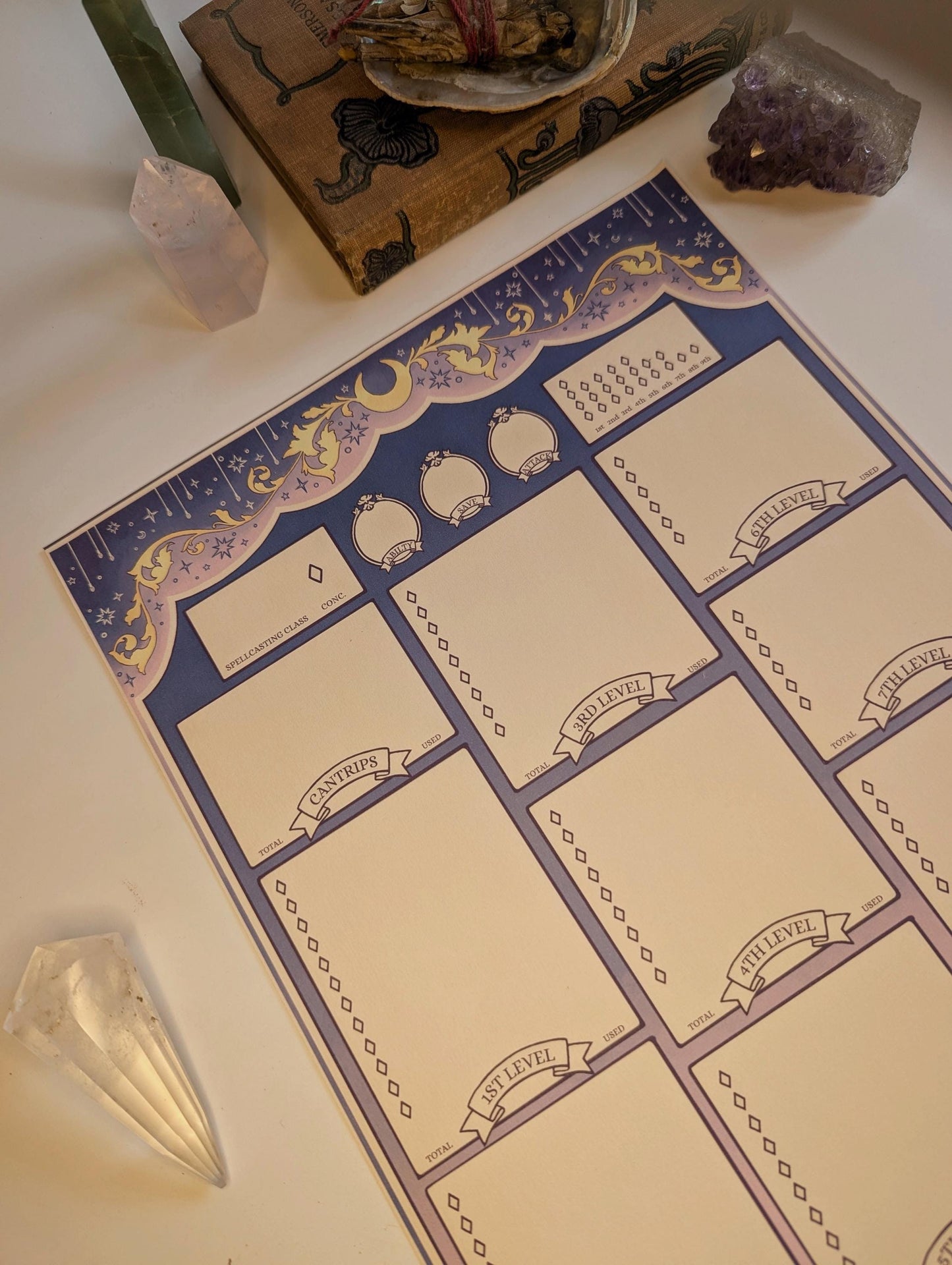 Divination Wizard DnD Character Sheet