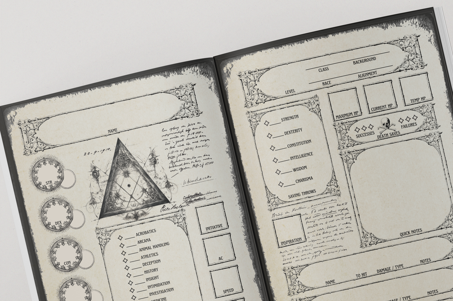 Gothic DnD Journal 8x6" A5