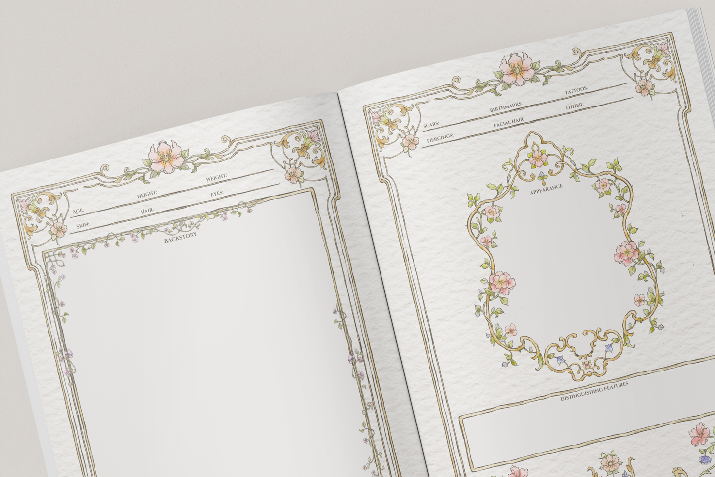 Floral DnD Journal 8x6" A5