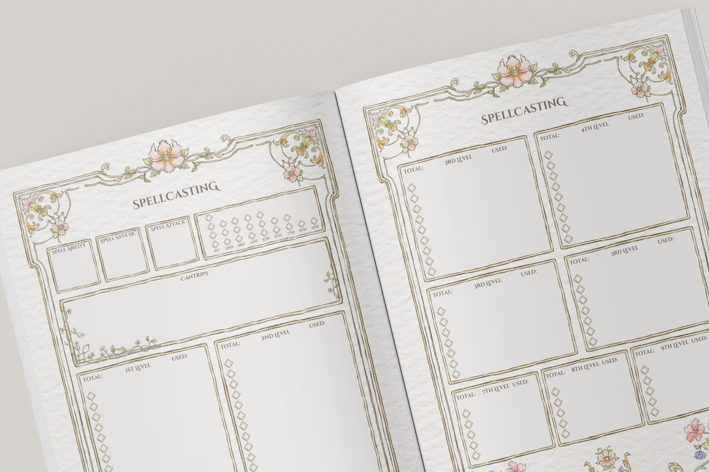 Floral DnD Journal 8x6" A5