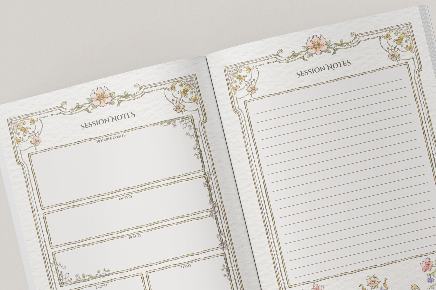 Floral DnD Journal 8x6" A5