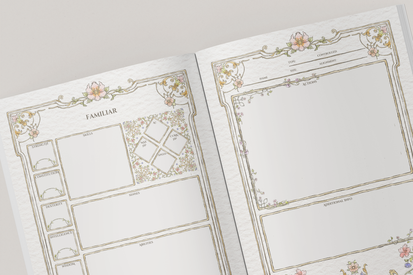 Floral DnD Journal 8x6" A5