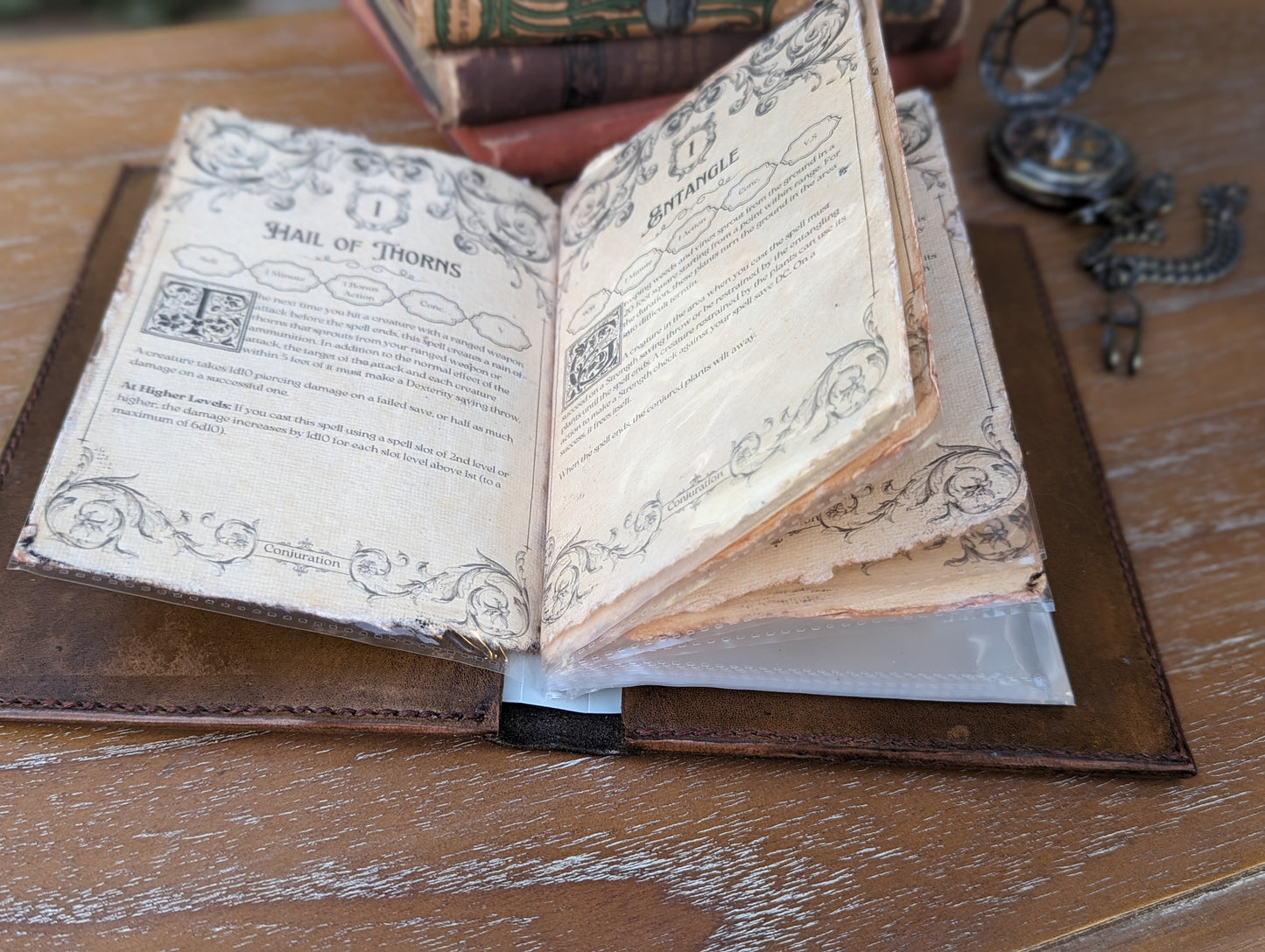 Leather DnD Spellbook + Spell Cards