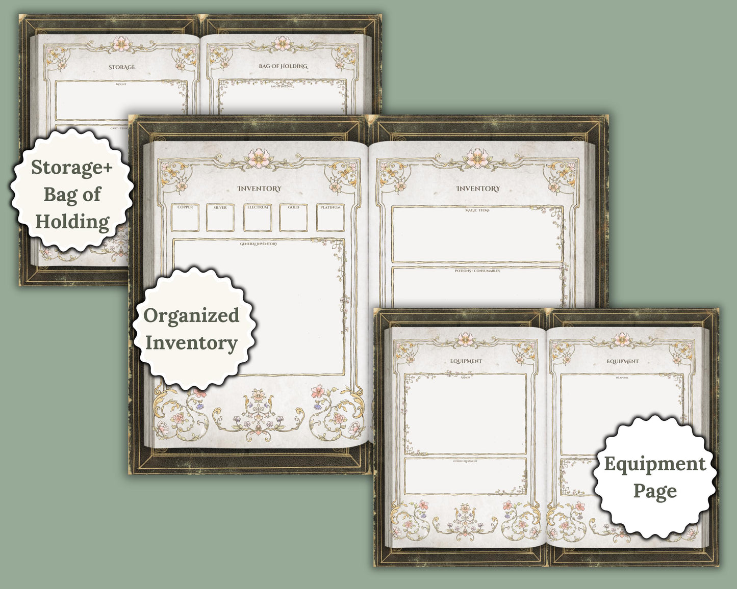 Flowery DnD Character Journal