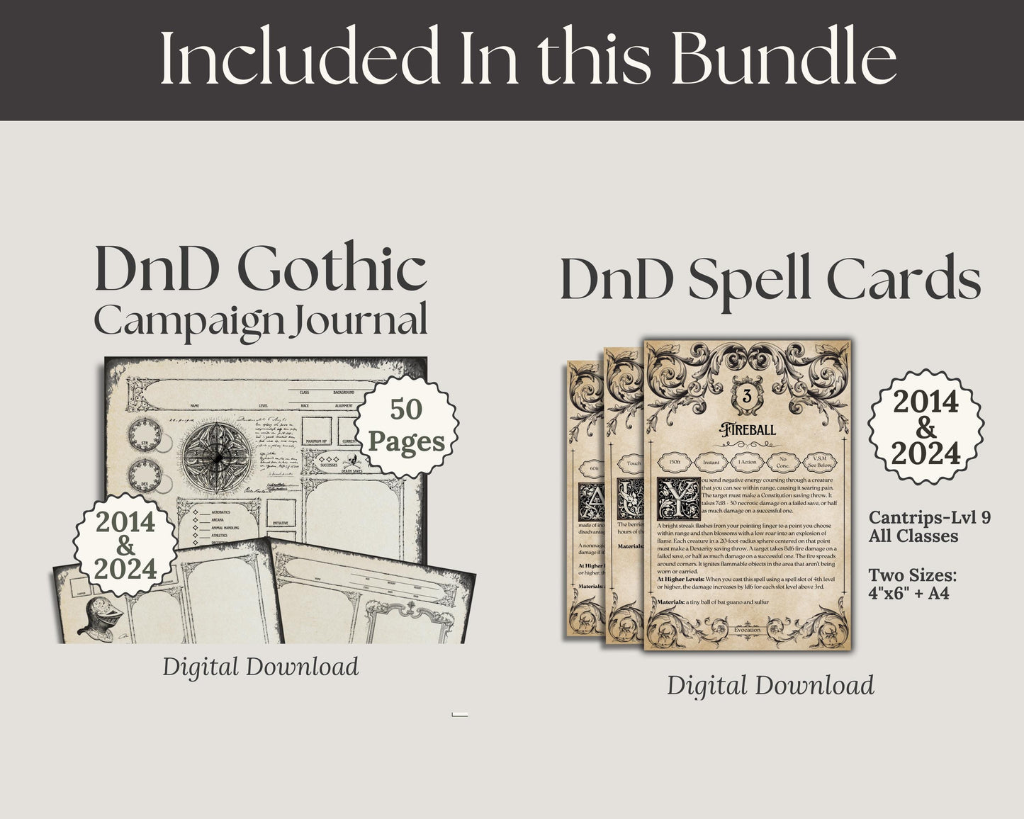 Gothic Printable Bundle