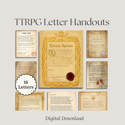 TTRPG Letter Handouts