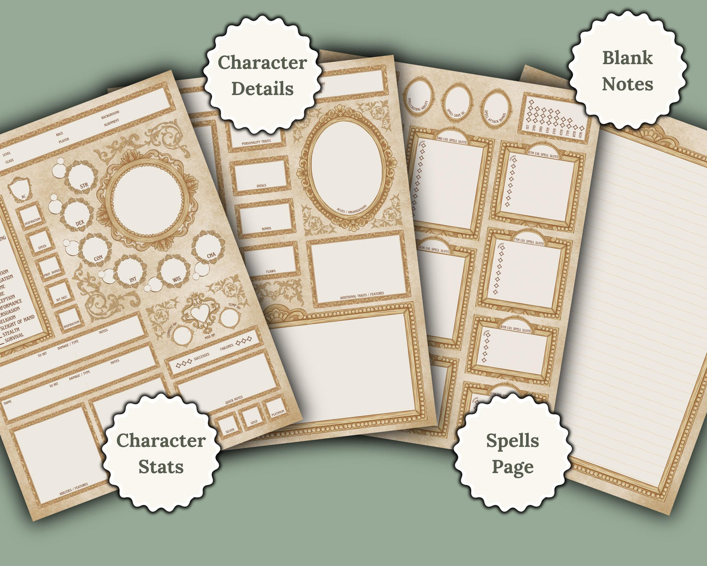 DnD Victorian Character Sheet