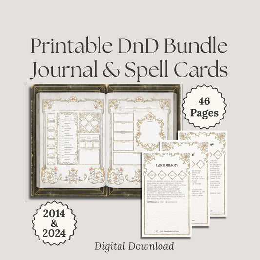 Printable DnD Floral Bundle