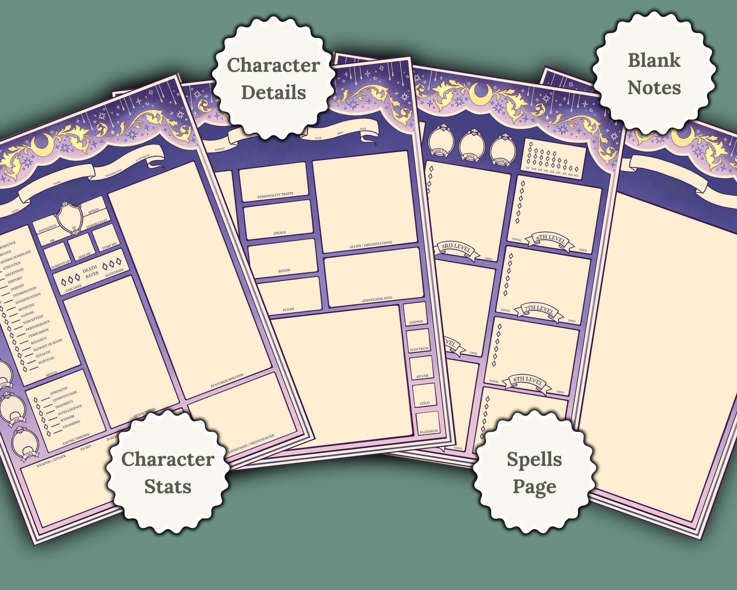 Divination Wizard DnD Character Sheet