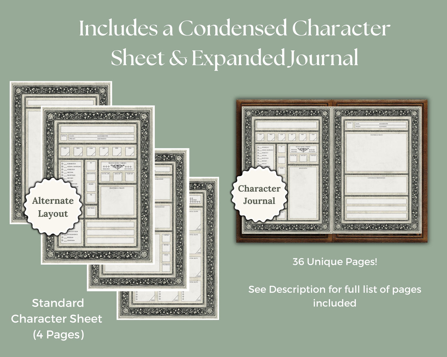 Medieval DnD Character Sheet