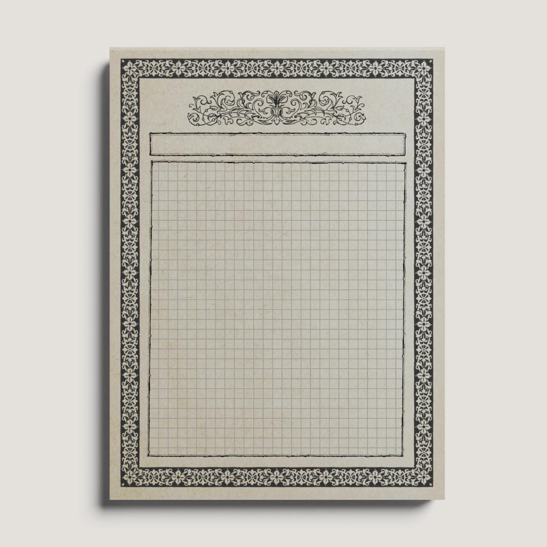 Gothic DnD Map Pad | 8.5x11"