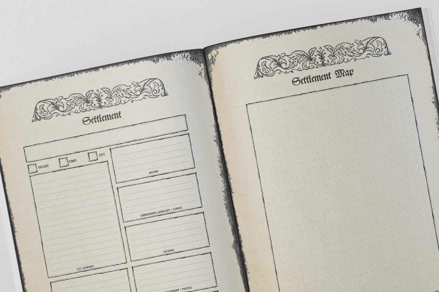 Gothic DnD Worldbuilding Journal 8.5x11"