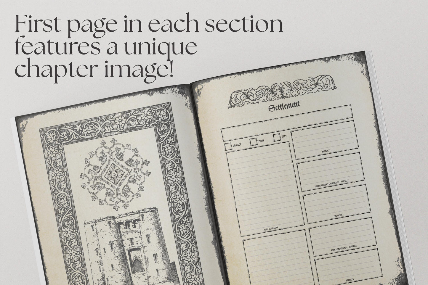 Gothic DnD Worldbuilding Journal 8.5x11"