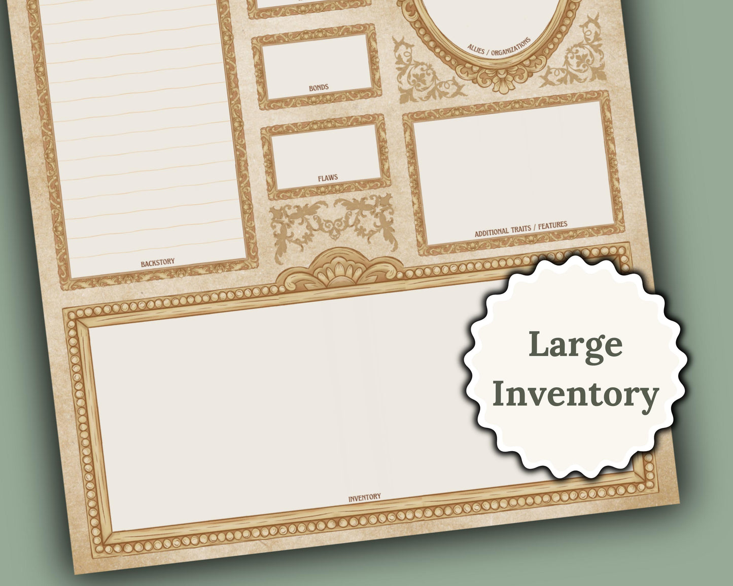 DnD Victorian Character Sheet