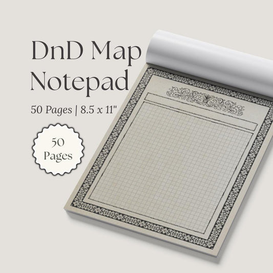 Gothic DnD Map Pad | 8.5x11"
