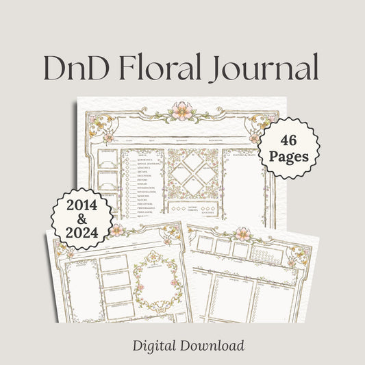 Floral DnD Character Journal