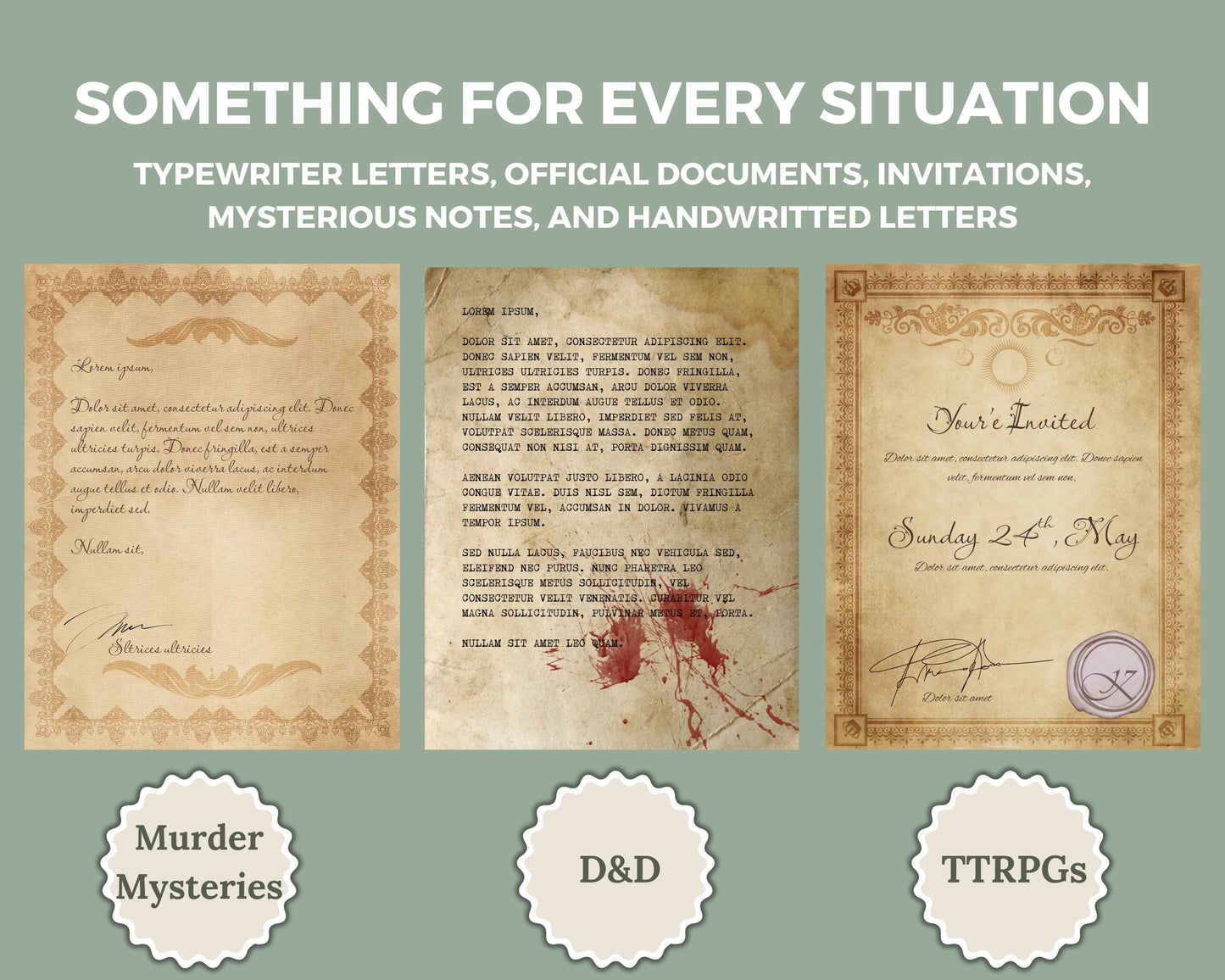 TTRPG Letter Handouts