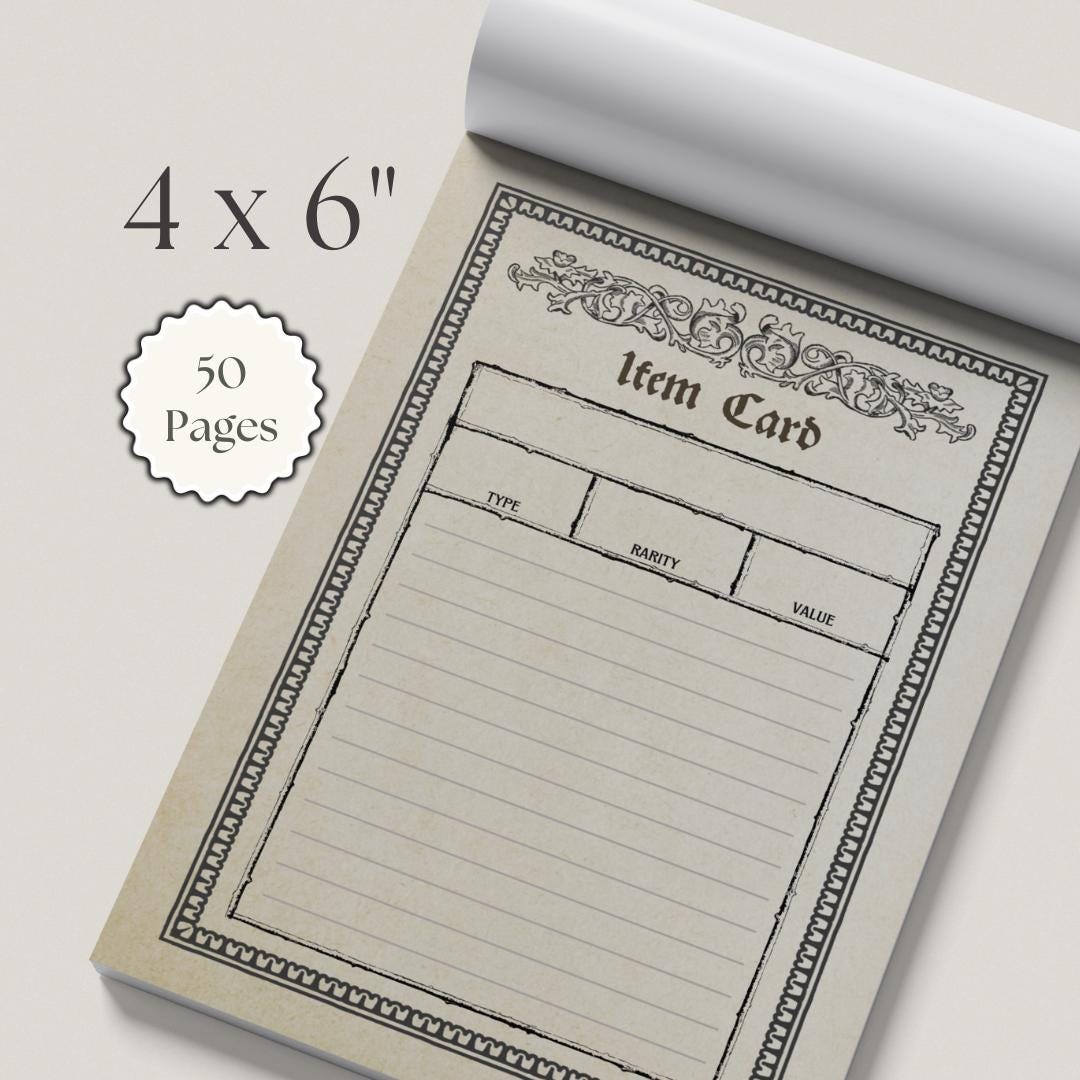 Gothic DnD Notepad Bundle