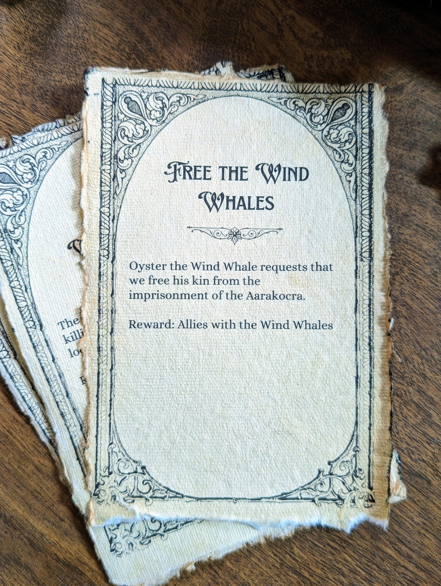 DnD Printable Quest Cards