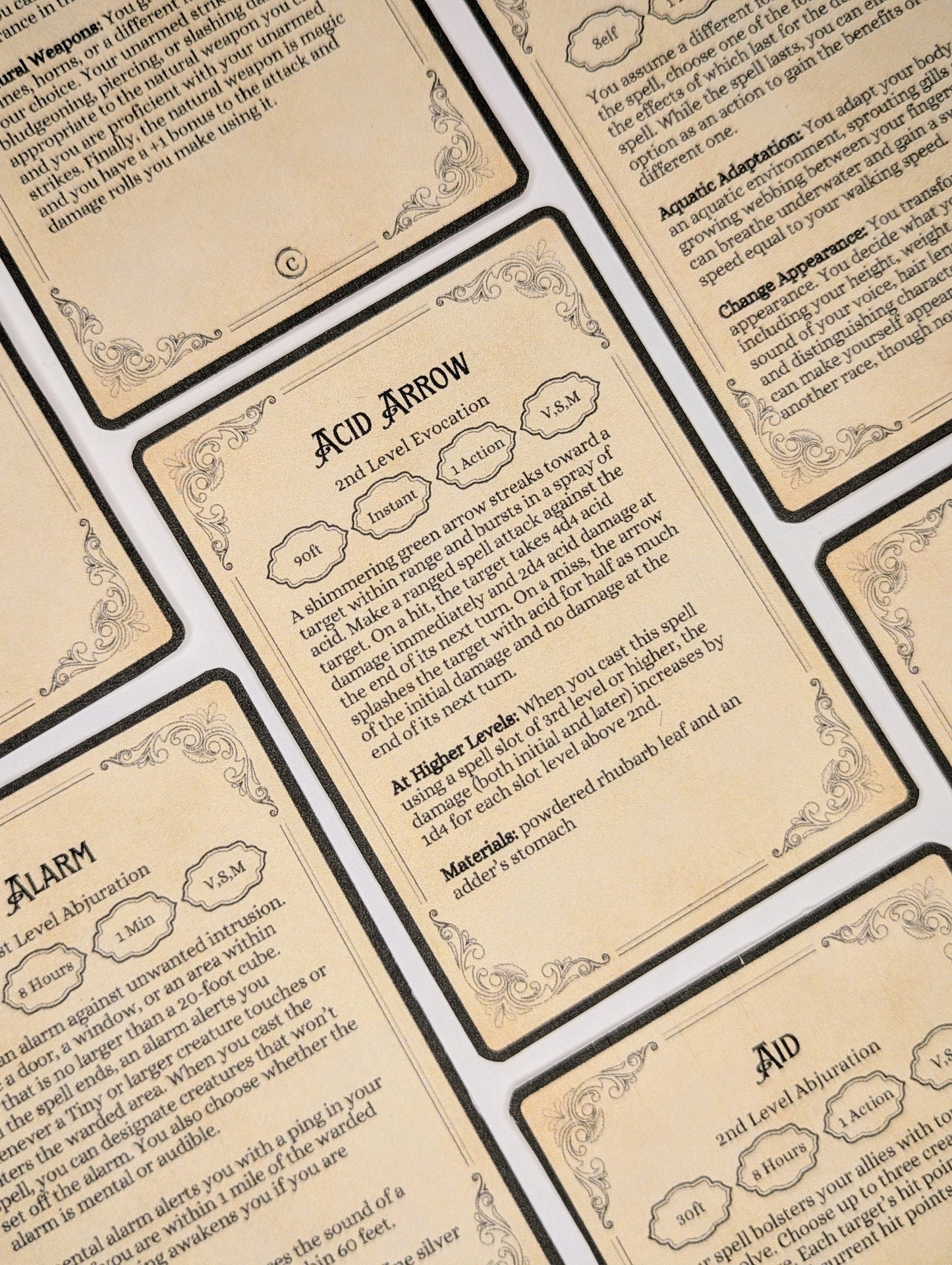 DnD Gothic Spell Cards 2.5"x3.5"
