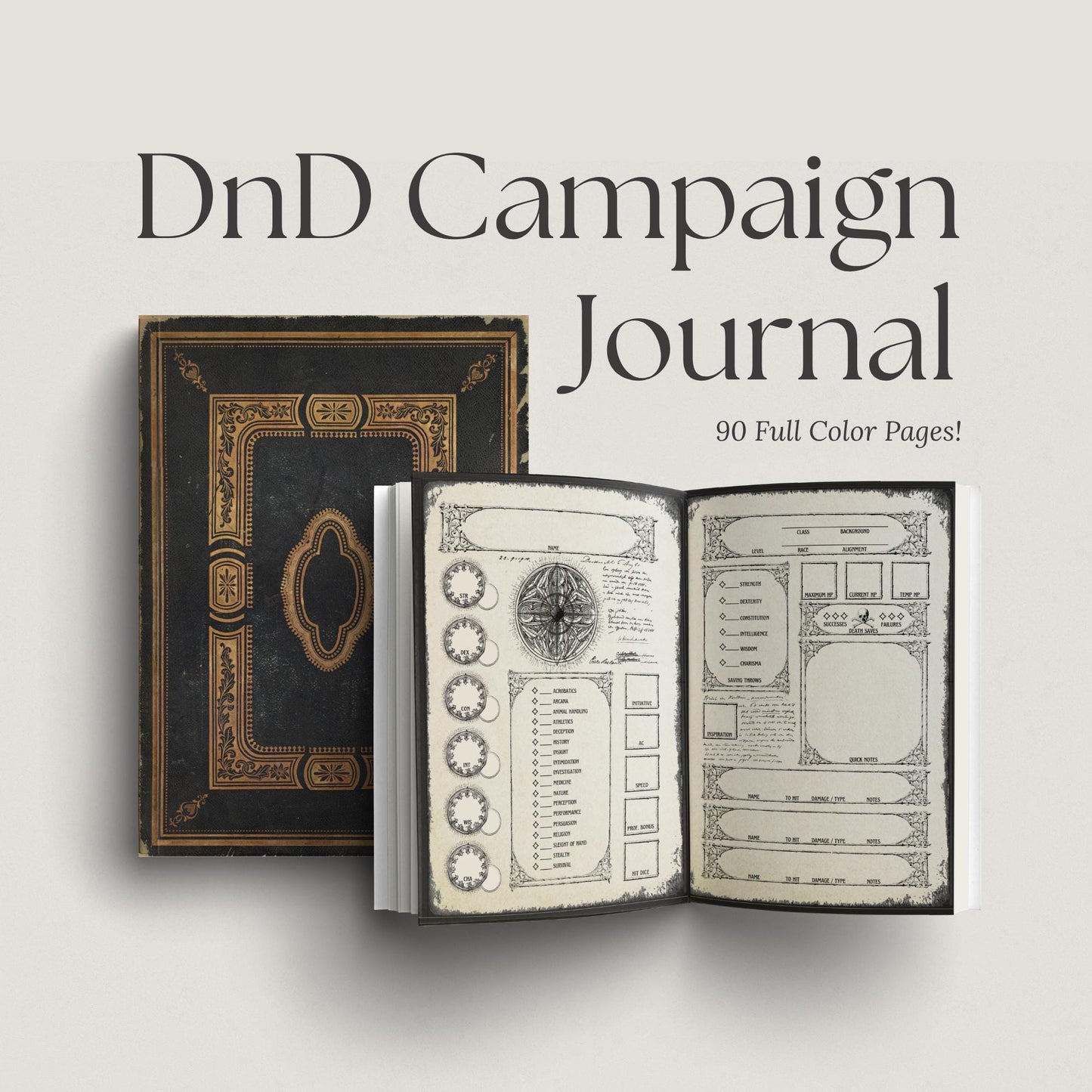 Gothic DnD Campaign Journal 8x6" A5