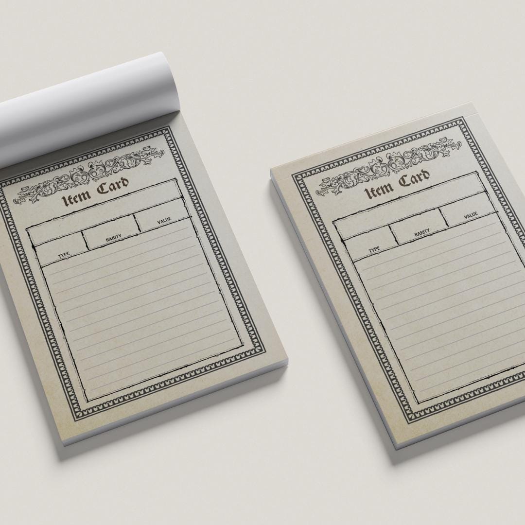 Gothic DnD Notepad Bundle