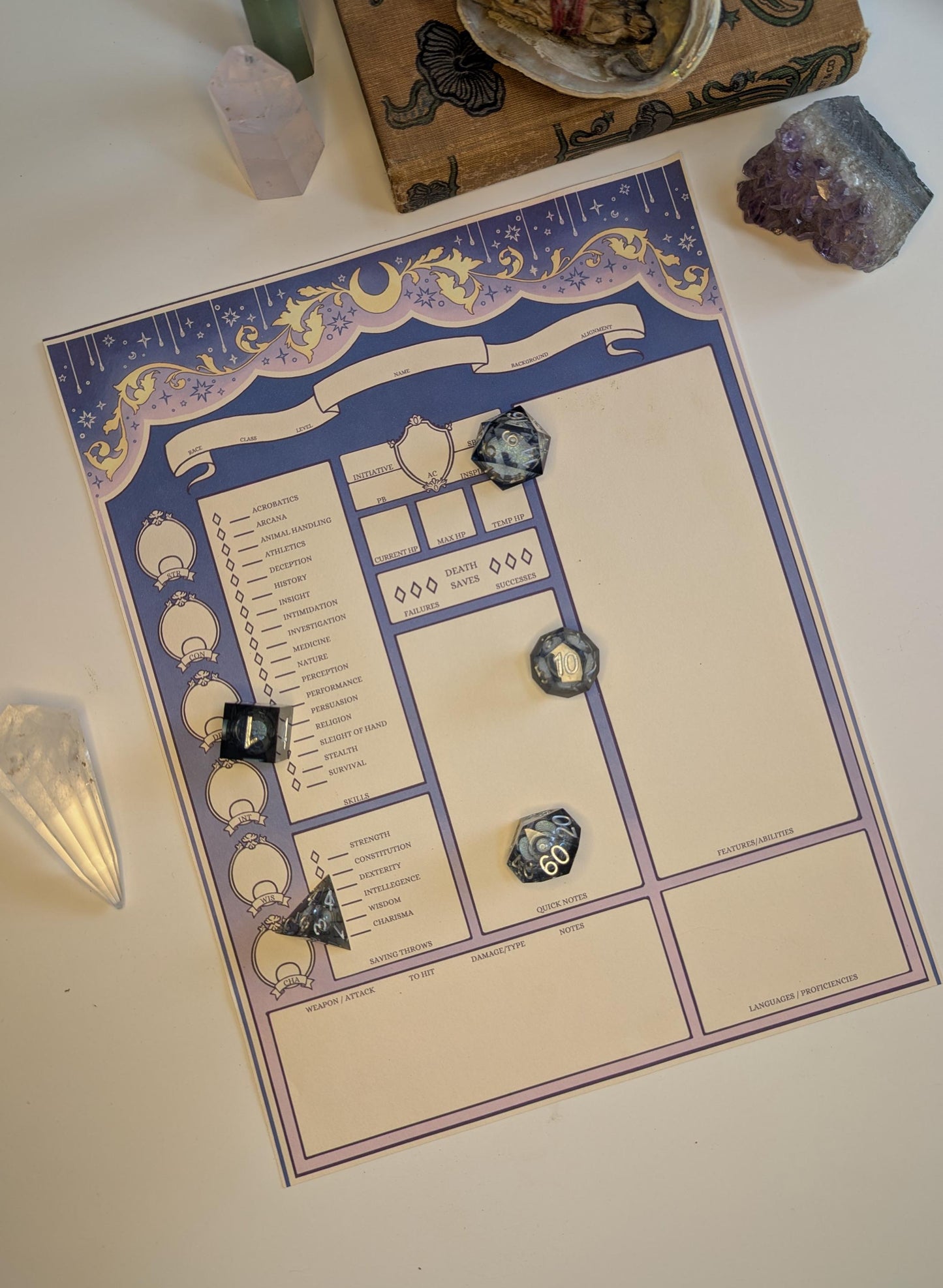 Divination Wizard DnD Character Sheet